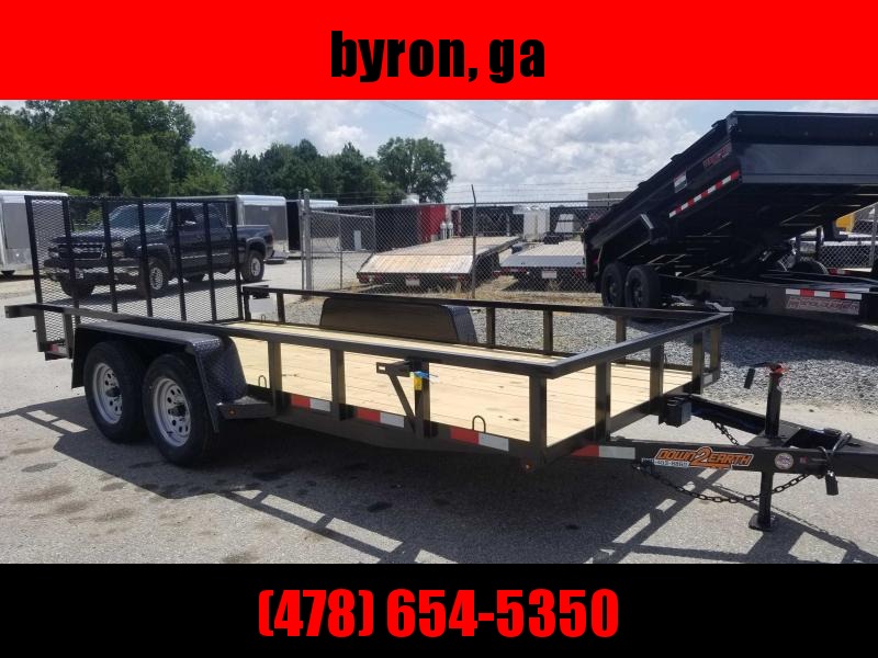 Down 2 Earth Trailers 76x16TA Utility Trailer Tube Rails Down 2 Earth Trailers 76x16TA Utility Trailer Tube Rails