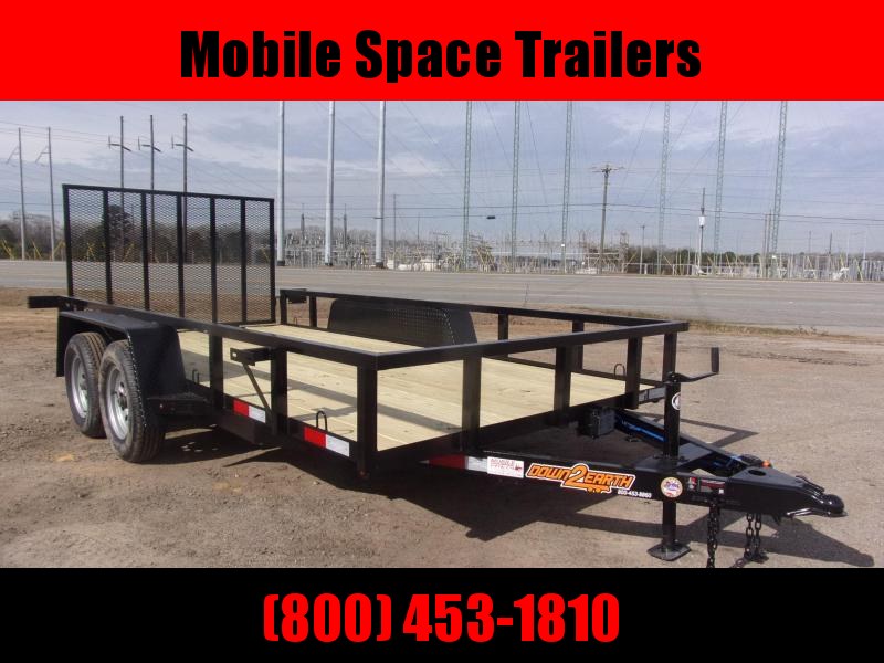 Down 2 Earth Trailers 76x14TA Wood Deck Tandem Utility Trailer Down 2 Earth Trailers 76x14TA Wood Deck Tandem Utility Trailer