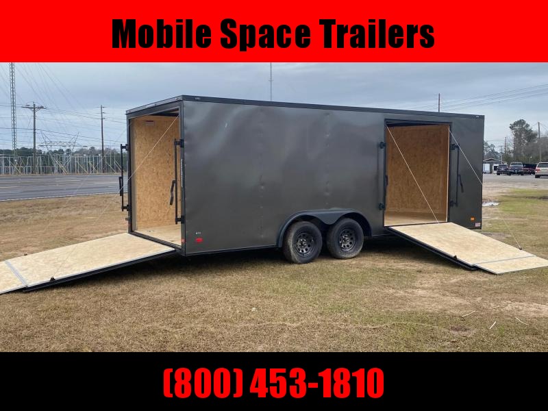 8.5X20 Charcoal Blackout w/ Side Ramp Carhauler Enclosed Cargo Trailer 8.5X20 Charcoal Blackout w/ Side Ramp Carhauler Enclosed Cargo Trailer