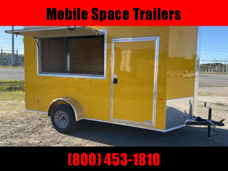 6x12 7' 3x6 Window Yellow Enclosed Cargo Concesion 6x12 7' 3x6 Window Yellow Enclosed Cargo Concesion