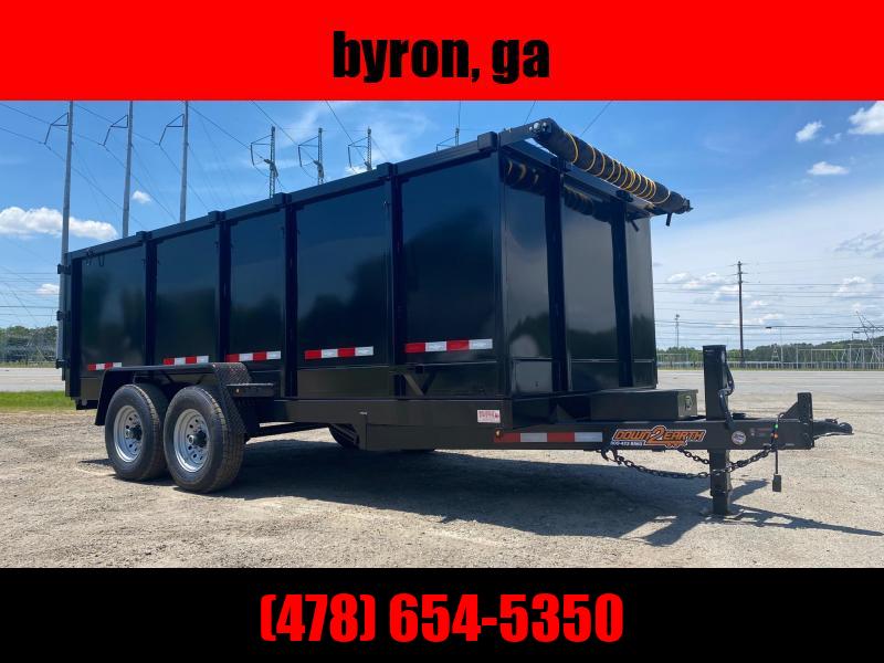  Down 2 Earth Trailers 7x16 48" high side 14k Dump Trailer