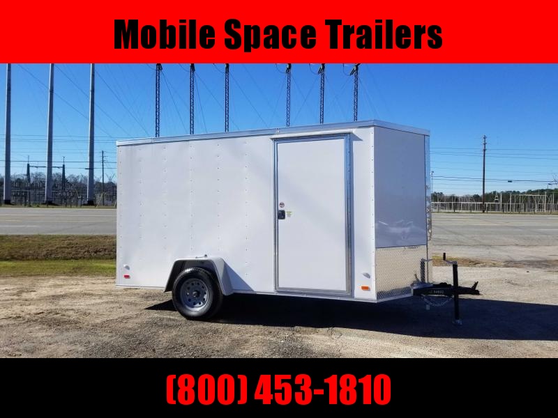 2020 Covered Wagon Trailers 6x12 Ramp door gold Series White Enclosed Cargo Trailer 2020 Covered Wagon Trailers 6x12 Ramp door gold Series White Enclosed Cargo Trailer