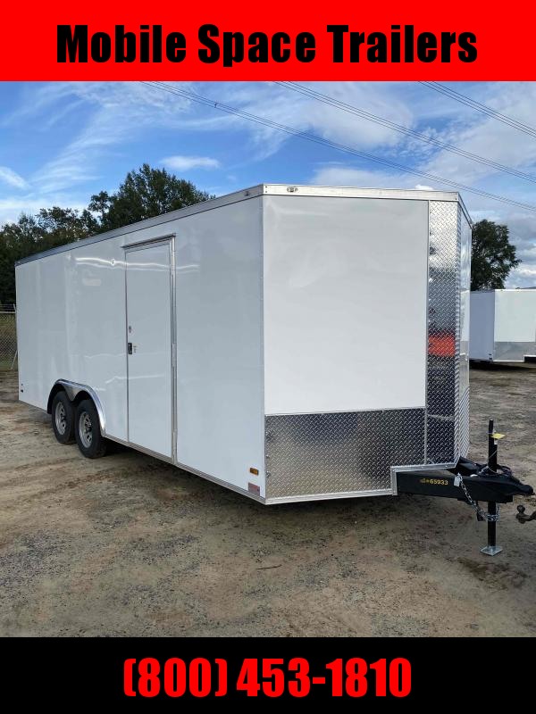 8.5X20 White Ramp Door Car Hauler 8.5X20 White Ramp Door Car Hauler