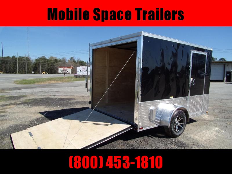 Liberty Cargo 7x10 MCP ramp door Black Enclosed Cargo Trailer Liberty Cargo 7x10 MCP ramp door Black Enclosed Cargo Trailer