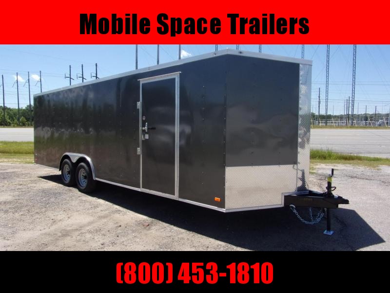 Covered Wagon Trailers 8.5x24 Charcoal ramp door Enclosed Cargo Covered Wagon Trailers 8.5x24 Charcoal ramp door Enclosed Cargo