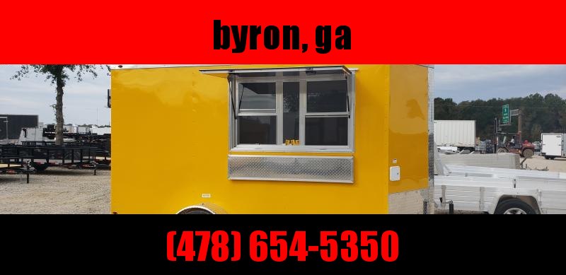 Trailers 6x12 7' 3x6 Glass & Screen Window Yellow Finished Interior w/ Electric Enclosed Cargo Concesion Trailers 6x12 7' 3x6 Glass & Screen Window Yellow Finished Interior w/ Electric Enclosed Cargo Concesion