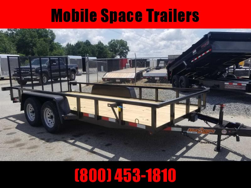 Down 2 Earth Trailers 76x16TA Utility Trailer Tube Rails Down 2 Earth Trailers 76x16TA Utility Trailer Tube Rails