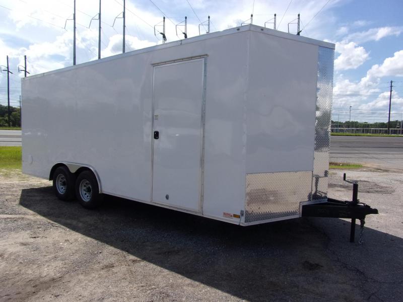 8.5X24 10k White 7' Interior Ramp Door Car Hauler 8.5X24 10k White 7' Interior Ramp Door Car Hauler
