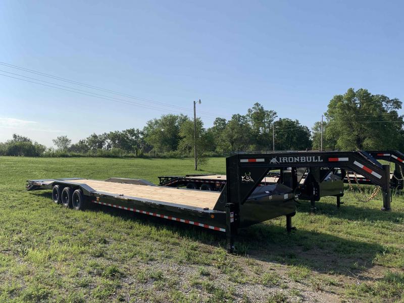 2022 IRON BULL 102 X 40 GOOSENECK TRIPLE AXLE EQUIPMENT TRAILER W