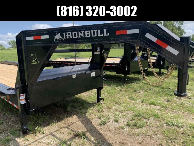 2022 IRON BULL 102 X 40 GOOSENECK TRIPLE AXLE EQUIPMENT TRAILER W/ DRIVE OVER FENDERS 2022 IRON BULL 102 X 40 GOOSENECK TRIPLE AXLE EQUIPMENT TRAILER W/ DRIVE OVER FENDERS