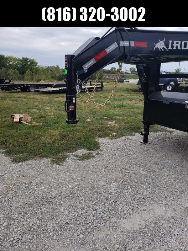 2023 IRON BULL 102 X 40 GOOSENECK EQUIPMENT TRAILER W/ TRIPLE AXLES AND DRIVE OVER FENDERS 2023 IRON BULL 102 X 40 GOOSENECK EQUIPMENT TRAILER W/ TRIPLE AXLES AND DRIVE OVER FENDERS