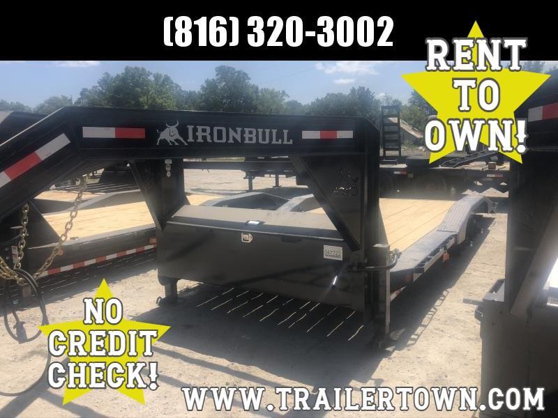 2021 IRON BULL 102 X 20 GOOSENECK EQUIPMENT TRAILER W/ DRIVE OVER FENDERS 2021 IRON BULL 102 X 20 GOOSENECK EQUIPMENT TRAILER W/ DRIVE OVER FENDERS