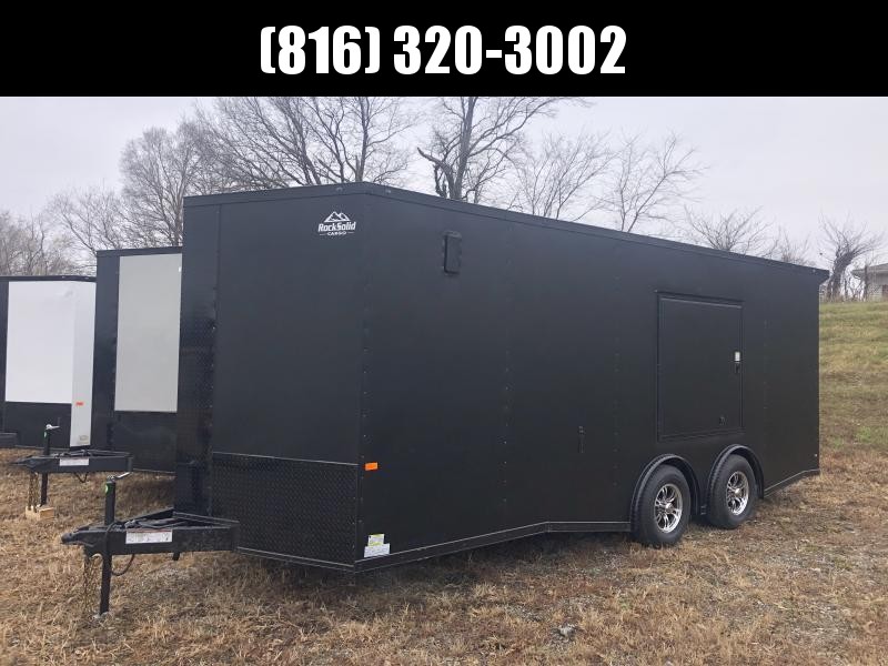 2021 ROCK SOLID 8.5 X 20 X 7 DELUXE ENCLOSED CARGO TRAILER WITH BLACK TRIM PACKAGE 2021 ROCK SOLID 8.5 X 20 X 7 DELUXE ENCLOSED CARGO TRAILER WITH BLACK TRIM PACKAGE