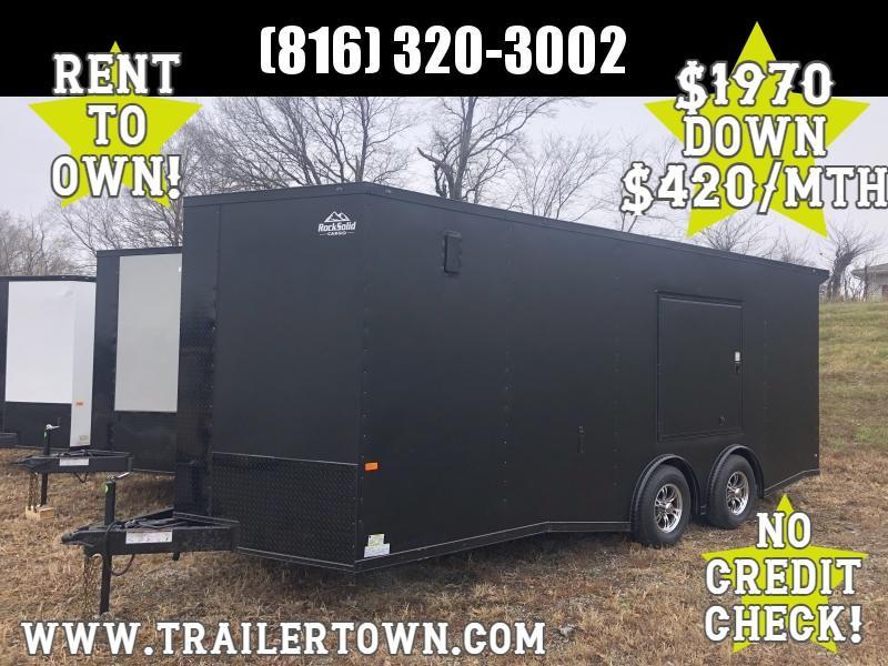 2021 ROCK SOLID 8.5 X 20 X 7 DELUXE ENCLOSED CARGO TRAILER WITH BLACK TRIM PACKAGE 2021 ROCK SOLID 8.5 X 20 X 7 DELUXE ENCLOSED CARGO TRAILER WITH BLACK TRIM PACKAGE