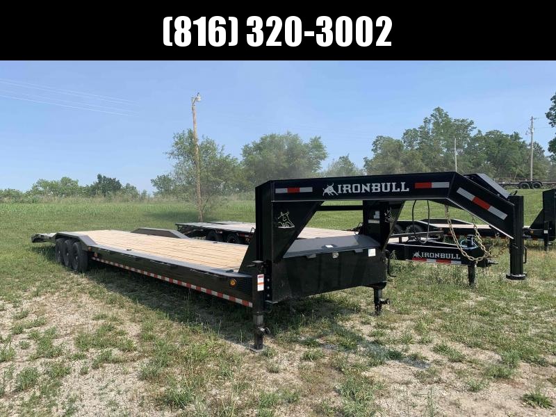2022 IRON BULL 102 X 44 GOOSENECK TRIPLE AXLE EQUIPMENT TRAILER W/ DRIVE OVER FENDERS 2022 IRON BULL 102 X 44 GOOSENECK TRIPLE AXLE EQUIPMENT TRAILER W/ DRIVE OVER FENDERS