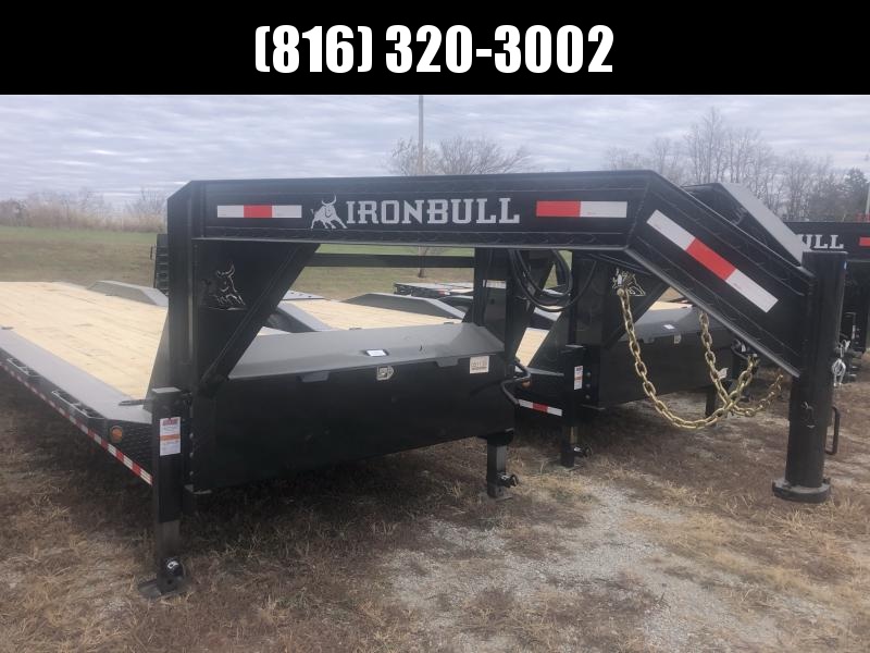 2021 IRON BULL 102 X 44 GOOSENECK TRIPLE AXLE EQUIPMENT TRAILER W/ DRIVE OVER FENDERS 2021 IRON BULL 102 X 44 GOOSENECK TRIPLE AXLE EQUIPMENT TRAILER W/ DRIVE OVER FENDERS