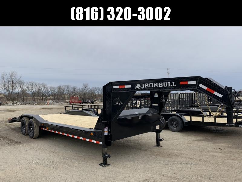 2021 IRON BULL 102 X 26 GOOSENECK EQUIPMENT TRAILER W/ DRIVE OVER