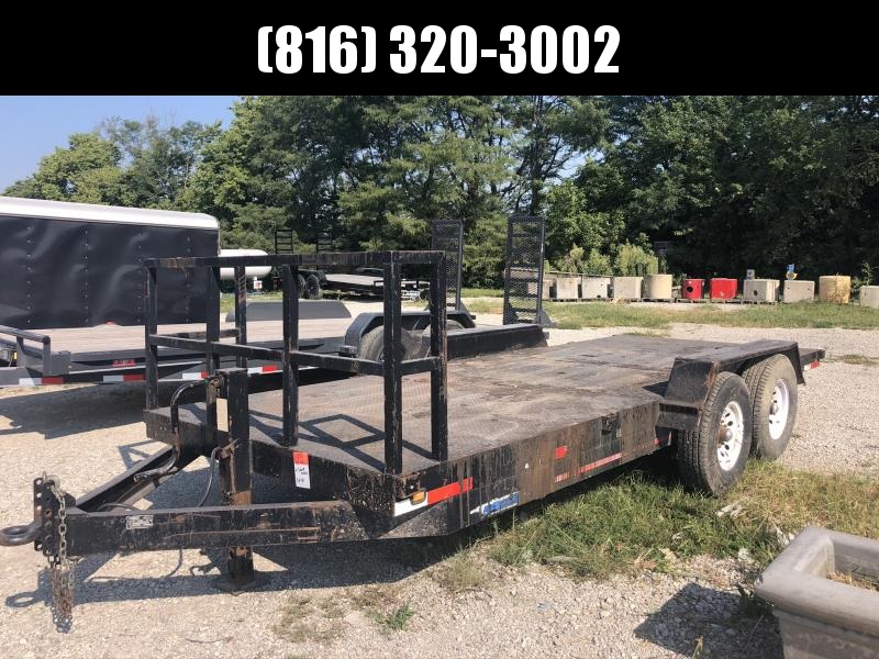 USED 2002 EAGLE 83X16 STEEL DECK EQUIPMENT TRAILER USED 2002 EAGLE 83X16 STEEL DECK EQUIPMENT TRAILER