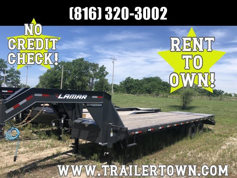2020 LAMAR 102X28 GOOSENECK DECKOVER FLATBED LOPRO TRAILER W/10K AXLES 2020 LAMAR 102X28 GOOSENECK DECKOVER FLATBED LOPRO TRAILER W/10K AXLES