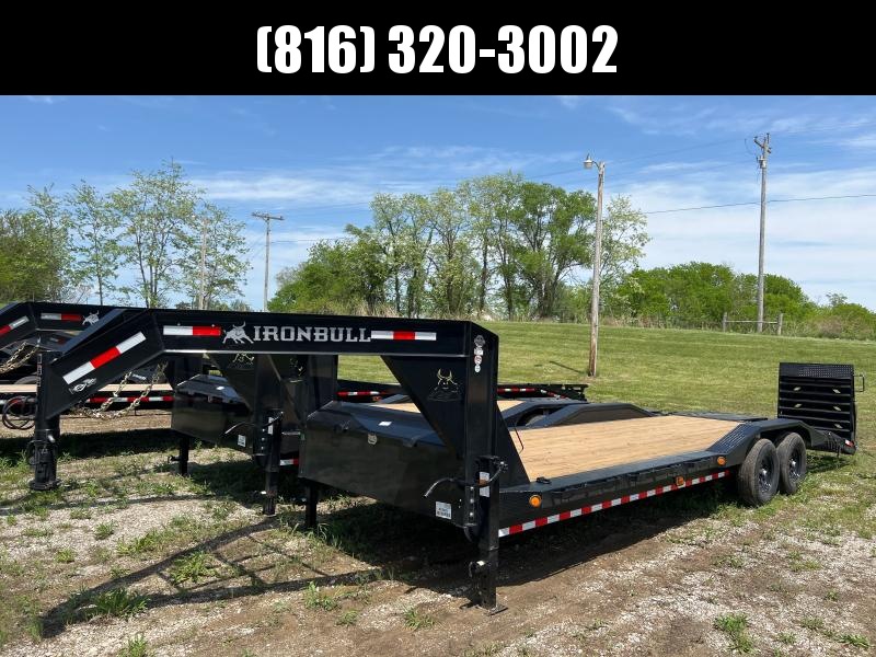 2022 IRON BULL 102 X 26 GOOSENECK EQUIPMENT TRAILER W/ DRIVE OVER FENDERS 2022 IRON BULL 102 X 26 GOOSENECK EQUIPMENT TRAILER W/ DRIVE OVER FENDERS