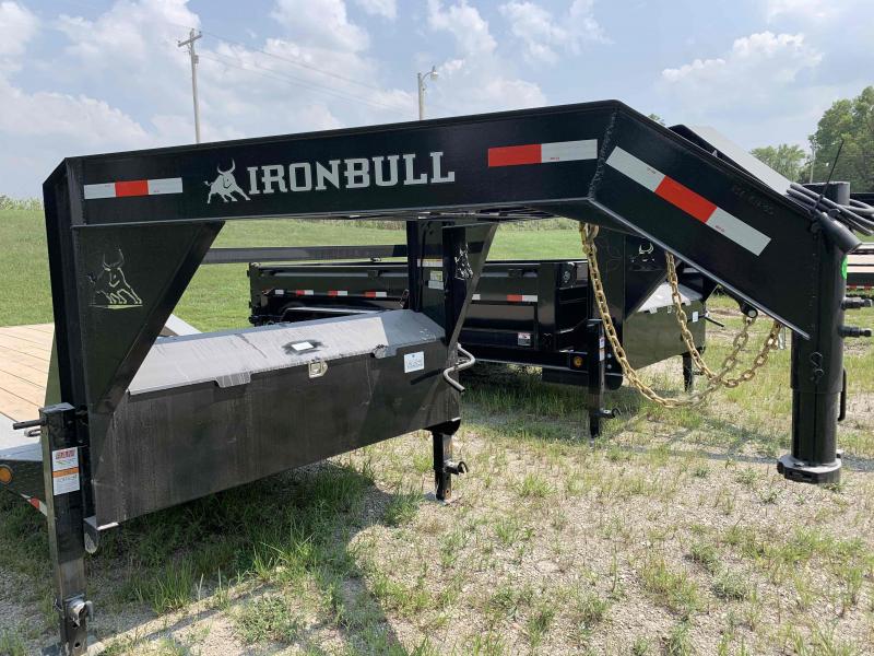 2022 IRON BULL 102 X 26 GOOSENECK EQUIPMENT TRAILER W/ DRIVE OVER