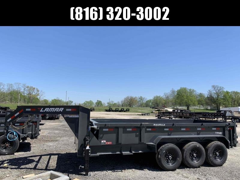 2021 LAMAR 83X16 GOOSENECK DUMP LOPRO TRAILER W/ TRIPLE AXLES AND 14 PLY TIRES 2021 LAMAR 83X16 GOOSENECK DUMP LOPRO TRAILER W/ TRIPLE AXLES AND 14 PLY TIRES