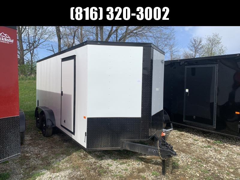 2021 ROCK SOLID 7 X 16 X 6'3" ENCLOSED CARGO TRAILER W/ BLACK TRIM PACKAGE 2021 ROCK SOLID 7 X 16 X 6'3" ENCLOSED CARGO TRAILER W/ BLACK TRIM PACKAGE
