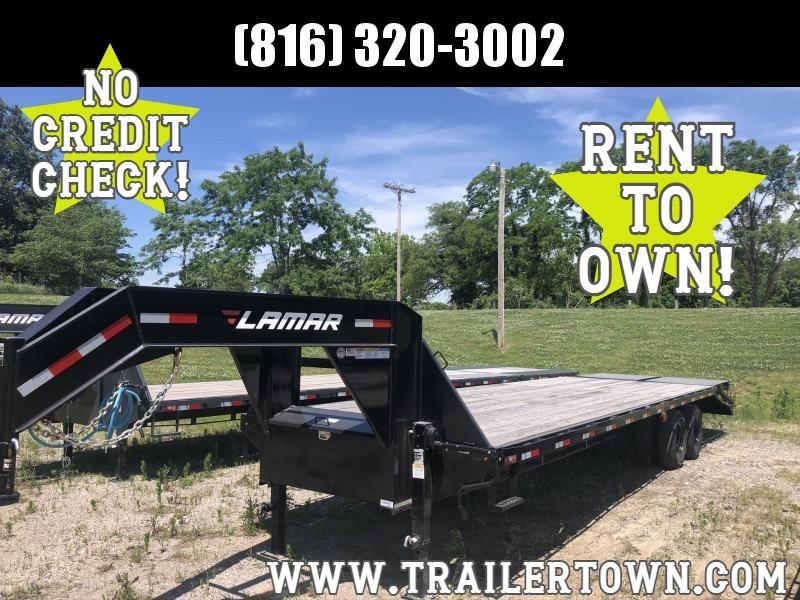 2020 LAMAR 102X30 GOOSENECK DECKOVER FLATBED LOPRO TRAILER W/10K AXLES 2020 LAMAR 102X30 GOOSENECK DECKOVER FLATBED LOPRO TRAILER W/10K AXLES