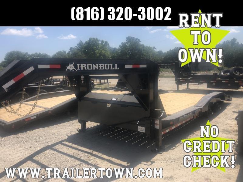2021 IRON BULL 102 X 20 GOOSENECK EQUIPMENT TRAILER W/ DRIVE OVER FENDERS 2021 IRON BULL 102 X 20 GOOSENECK EQUIPMENT TRAILER W/ DRIVE OVER FENDERS