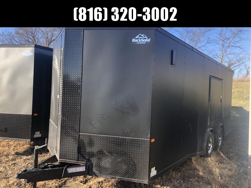 2021 ROCK SOLID 8.5 X 20 X 7 DELUXE ENCLOSED CARGO TRAILER WITH BLACK TRIM PACKAGE 2021 ROCK SOLID 8.5 X 20 X 7 DELUXE ENCLOSED CARGO TRAILER WITH BLACK TRIM PACKAGE