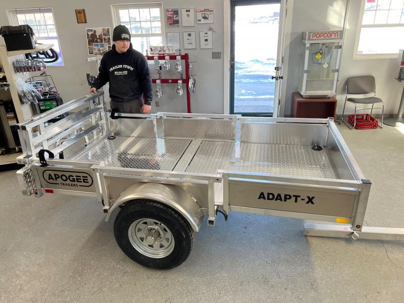 2022 APOGEE 4X8 ALL ALUMINUM FOLDING UTILITY TRAILER W/ HIGH SIDES AND FRONT DEFLECTOR Trailer
