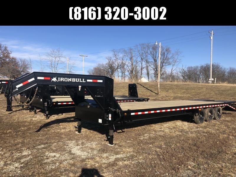 2021 IRON BULL 102X30 GOOSENECK DECK OVER FLAT BED EQUIPMENT TRAILER WITH TRIPLE AXLES 2021 IRON BULL 102X30 GOOSENECK DECK OVER FLAT BED EQUIPMENT TRAILER WITH TRIPLE AXLES