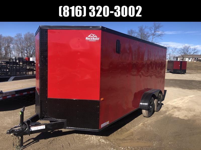 2021 ROCK SOLID 7 X 16 X 6.3 ENCLOSED CARGO TRAILER WITH BLACK TRIM PACKAGE 2021 ROCK SOLID 7 X 16 X 6.3 ENCLOSED CARGO TRAILER WITH BLACK TRIM PACKAGE