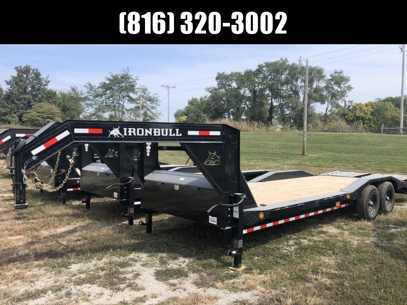 2021 IRON BULL 102 X 24 GOOSENECK EQUIPMENT TRAILER W/ DRIVE OVER FENDERS 2021 IRON BULL 102 X 24 GOOSENECK EQUIPMENT TRAILER W/ DRIVE OVER FENDERS