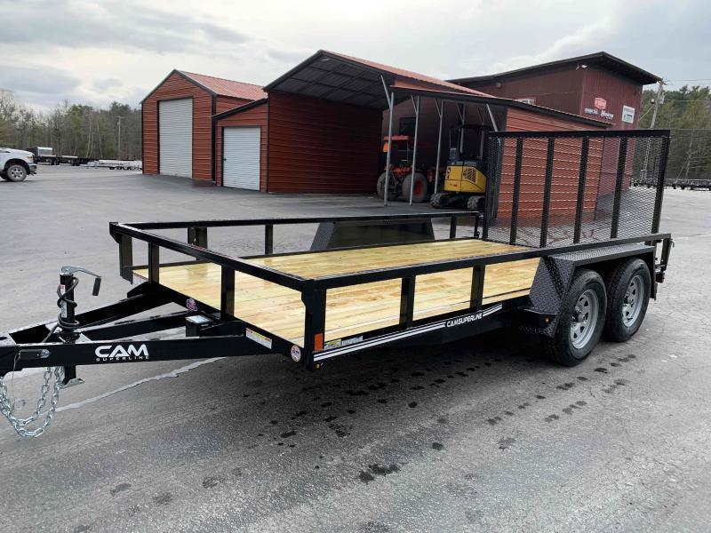 2023 Cam Superline Tandem Axle 82" Wide X 14' Long Tube Top Rail