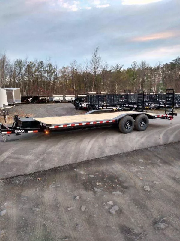 2026 Cam Superline 7 Ton Full Width Drive Over Fender Trailer 81" / 102" Wide x 22' Long 20' Flat Deck + 2' B/T