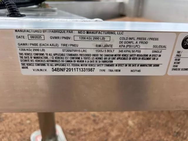 new Utility Trailers NEO Trailers  for sale, in Merrill, WI Thumbnail 2