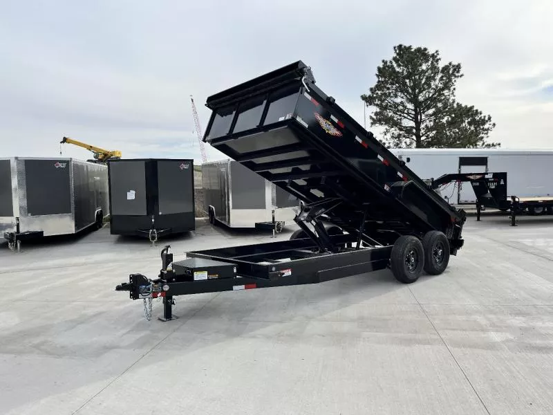 NEW 2024 H&H  83”x16 Dump Trailer 2-7000lb axles 14,000GVWR with Easy Roll Up Tarp