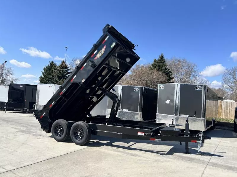 NEW 2025 H&H  83”x14 Dump Trailer 2-7000lb axles=14K with Easy Roll Up Tarp and RAMPS