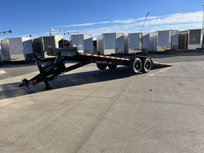 NEW 2025 H&H Speedloader 24’ POWER TILT Hyd JACK, Drive Over Fender flatbed EXTRA WIDE 102” 2-7000 lb axles = 14K