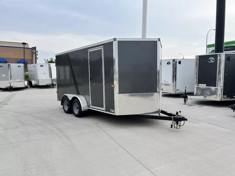 NEW 2025 AERO 7x14 +2 V QUALITY Enclosed, WHITE Interior, Rear Ramp Cargo Trailer