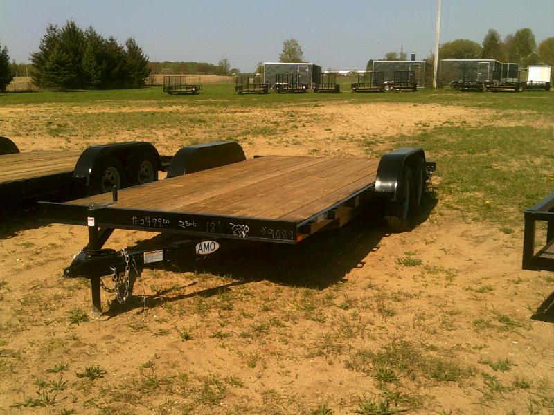 New 82x18 Wood Deck Car Hauler W/one Axle Brakes New 82x18 Wood Deck Car Hauler W/one Axle Brakes