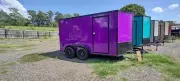 2026 Quality Cargo 7' x 12' Tandem Axle Purple Blacked Out Enclosed Trailer