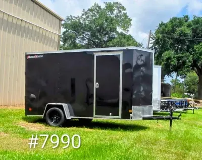 Wells Cargo 6x12 SA Cargo Trailer, Bullnose, Ramp & Side Door
