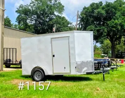 Rock Solid 6x10 SA Cargo Trailer, Bullnose, Ramp Door