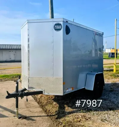 Wells Cargo 5x8 SA Cargo Trailer, Ramp Door, Bulldog Hitch