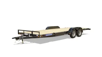 Load Trail 83x20 Car Hauler 7K, Slide-In Ramps, Black