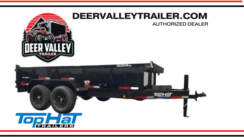 TOP HAT - 8.5X14X2 - DUMP TRAILER- SCISSOR LIFT-DROP DOWN SIDES