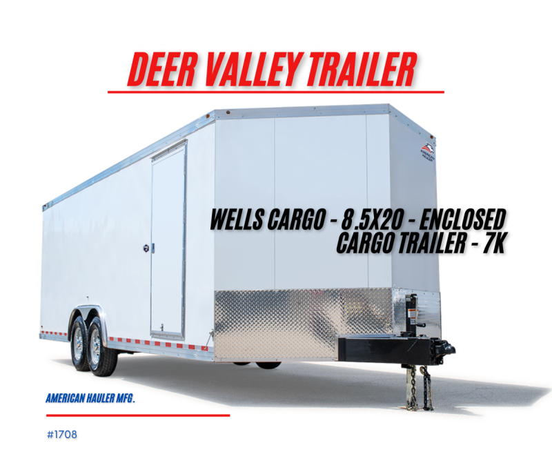 2025 WELLS CARGO 8.5X20 7K V NOSE RAMP GATE 6" EXTRA HEIGHT - ENCLOSED CARGO TRAILER 
