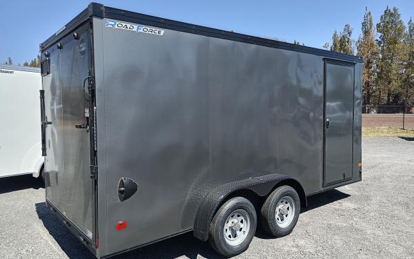 Wells Cargo RFV716T2 CHARCOAL V-NOSE Enclosed Cargo Trailer Wells Cargo RFV716T2 CHARCOAL V-NOSE Enclosed Cargo Trailer
